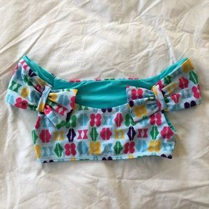 NWT Lolli Off Shoulder Multi-Colored Bikini Top